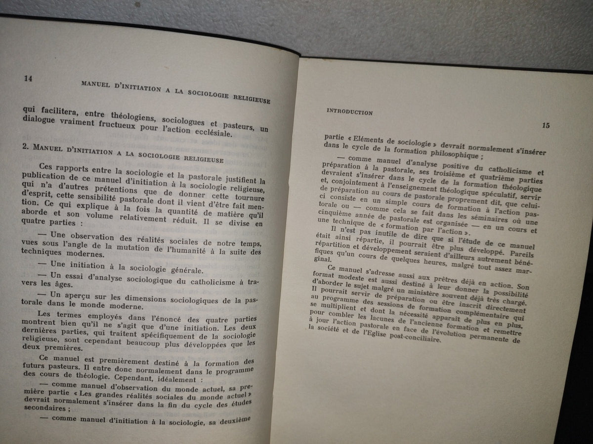212- Manuel D'Initiation À La Sociologie - Religieuse - Joseph Laloux - 1967