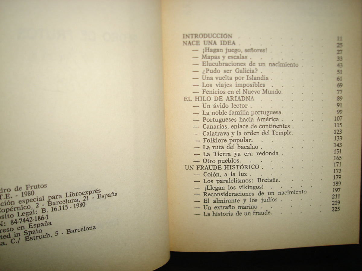 21- El Enigma De Colón - P. De Frutos - Libroexprés - 1980