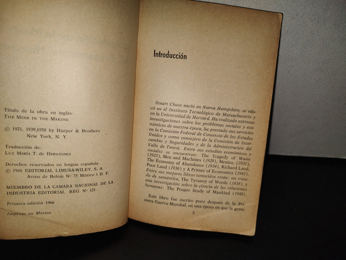 139- La Evolución De La Mente Y Del Pensamiento Humano - James Harvey Robinson - Editorial Limusa-Wiley, Primera Edición 1966