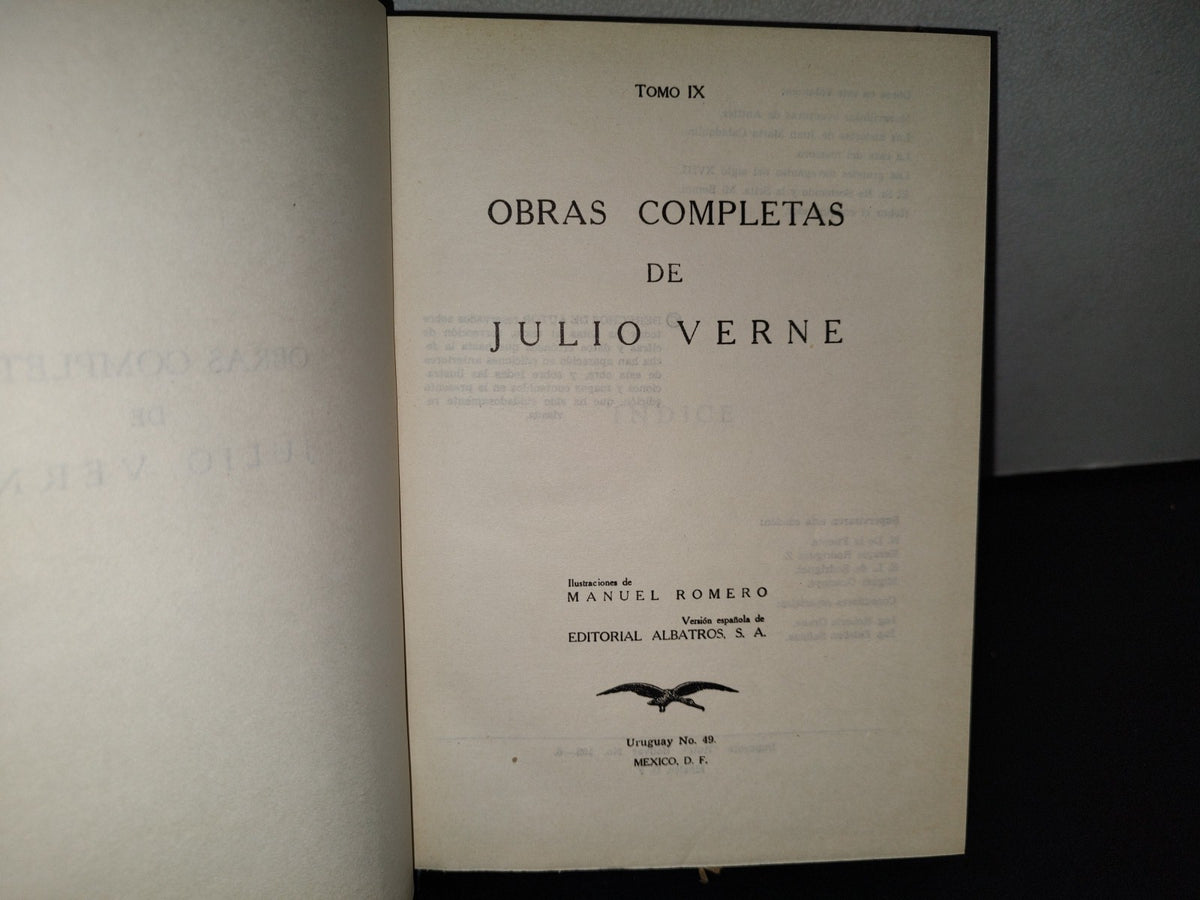 78- Obras Completas De Julio Verne. Tomo Ix - Editorial Albatros - 1958