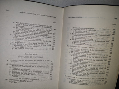 212- Manuel D'Initiation À La Sociologie - Religieuse - Joseph Laloux - 1967