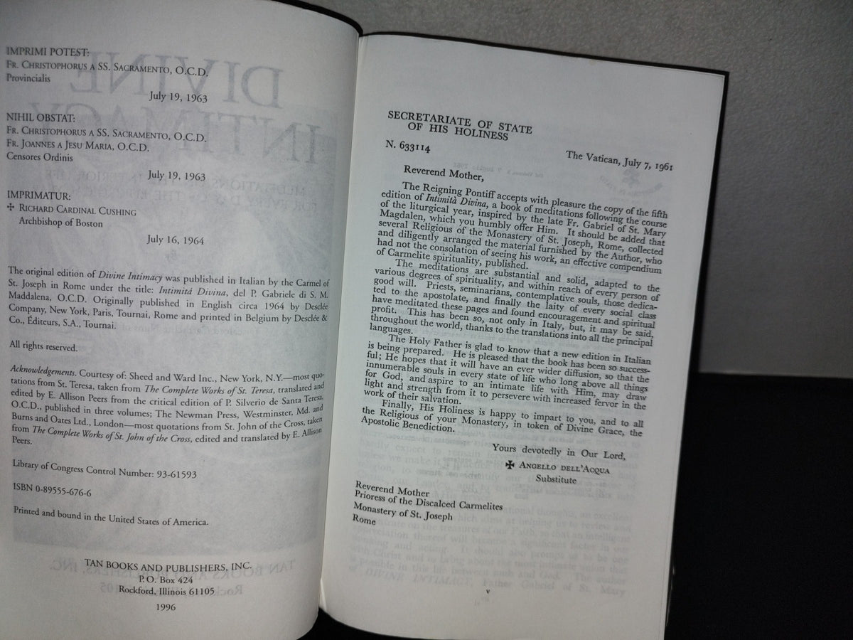 153- Divine Intimacy. Meditations On The Interior Life For Every Day Of The Liturgical Year - Father Gabriel Of St. Mary Magdalen, Tan Books And Publishers, Inc. 1996