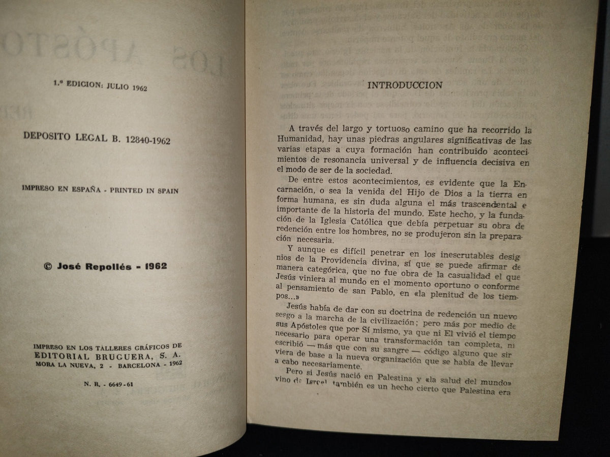 180- Los Apóstoles - José Repollés - Primera Edición - 1962