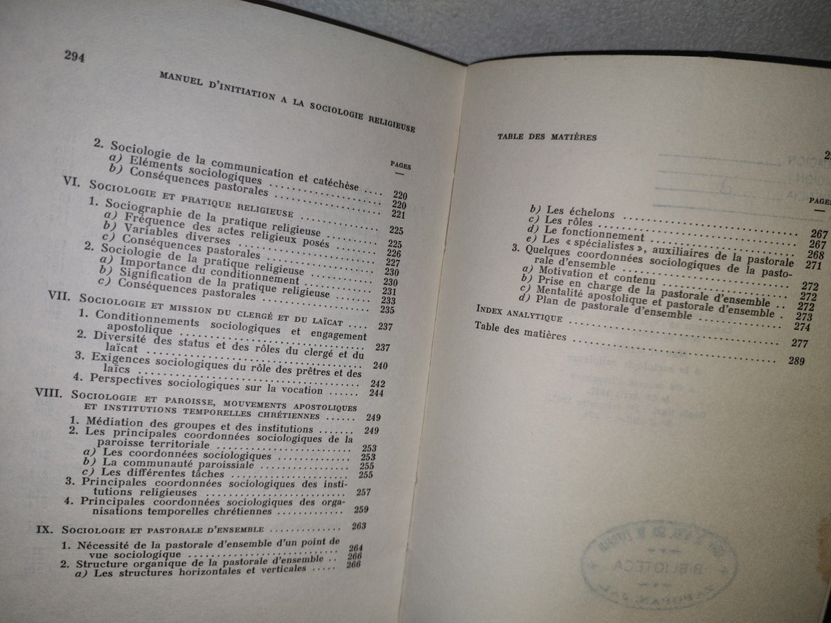 212- Manuel D'Initiation À La Sociologie - Religieuse - Joseph Laloux - 1967