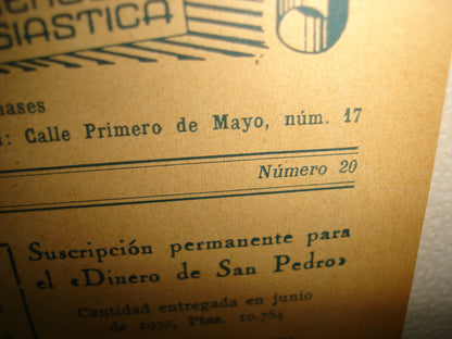 160- Antigua Revista La Hormiga De Oro. Ilustración Católica - 14 Mayo 1932 - Número 20