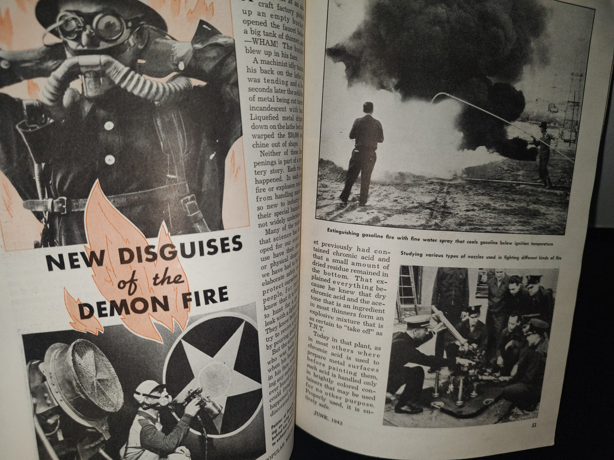 171- Antigua Revista Mecánica Popular / Popular Mechanics. Dogs Of War. Vol. 77, No. 6, June 1942
