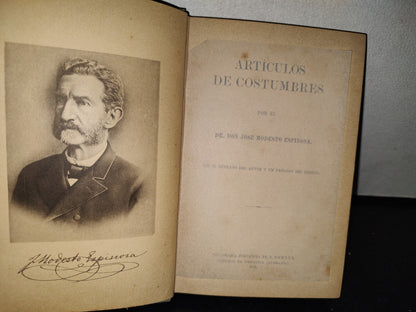 63- Artículos De Costumbres - José Modesto Espinosa - Tipografía Pontificia De B. Herder -1899