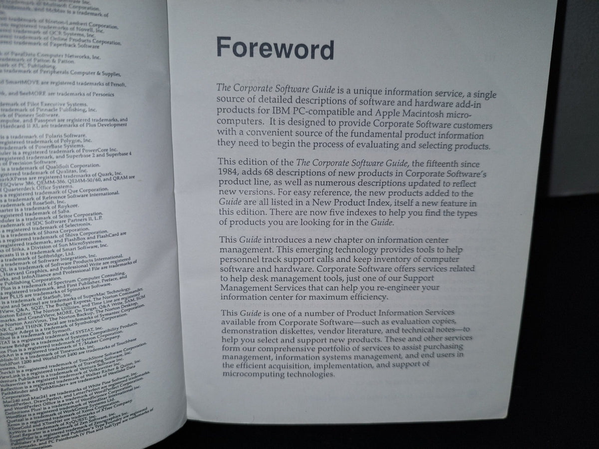 54- The Corporate Software Guide. An Objective Guide To Personal Computer Products For The Informati