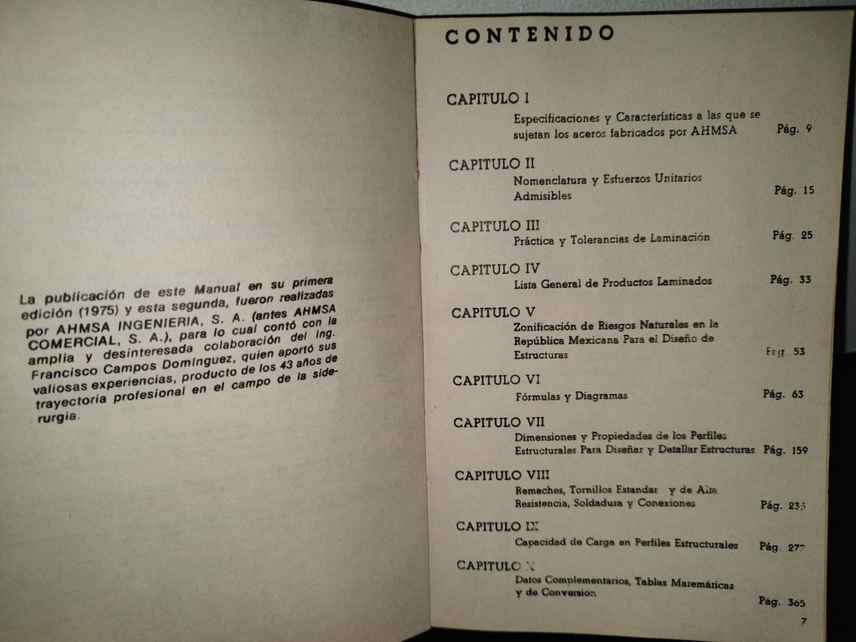 58- Manual Ahmsa. Construcción De Acero. - Altos Hornos De México, S. A. - 1975
