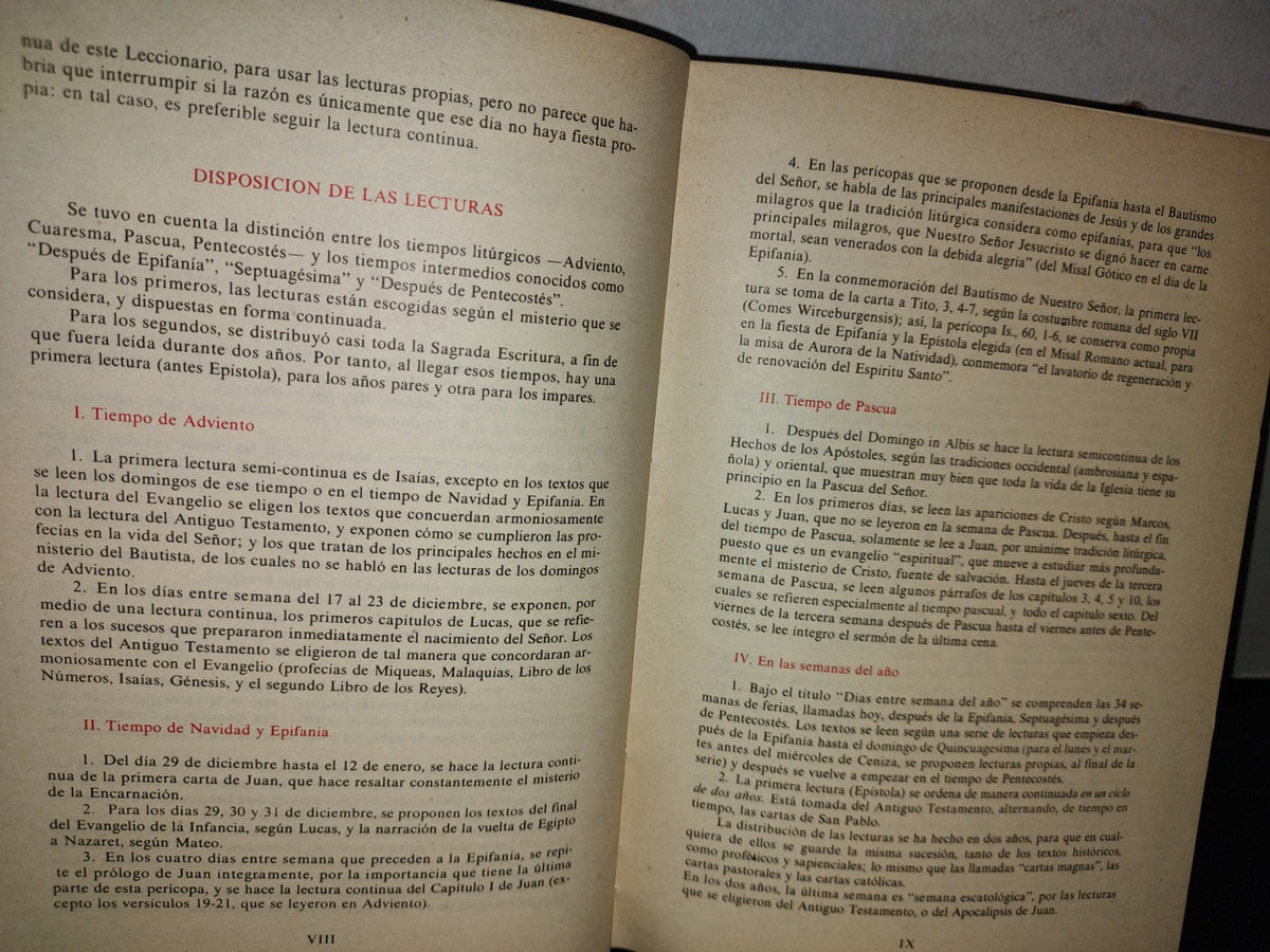 77- Leccionario Para Los Días Entre Semana. Edición Oficial. Texto Experimental Aprobado Por La Comisión Episcopal De Liturgia, Música Y Arte Sacro De México - Editorial El, S. A. De C. V.. Obra Nacional De La Buena Prensa - A. C. - Primera Edición 1968