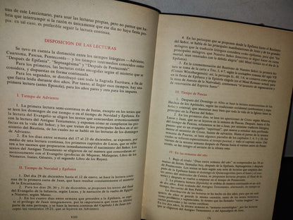 77- Leccionario Para Los Días Entre Semana. Edición Oficial. Texto Experimental Aprobado Por La Comisión Episcopal De Liturgia, Música Y Arte Sacro De México - Editorial El, S. A. De C. V.. Obra Nacional De La Buena Prensa - A. C. - Primera Edición 1968