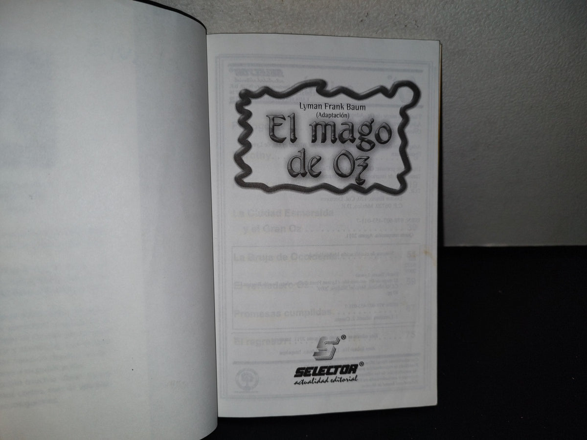 124- El Mago De Oz Para Niños - Lyman Frank Baum (Adaptación) - Selector 2011