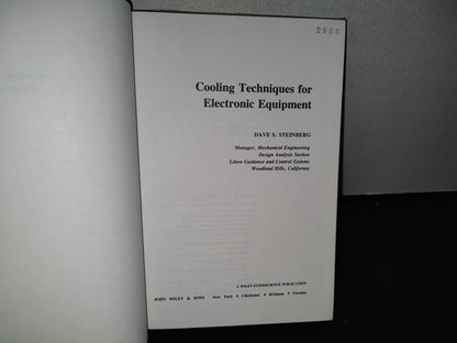 89- Cooling Techniques For Electronic Equipment - Dave S. Steinberg