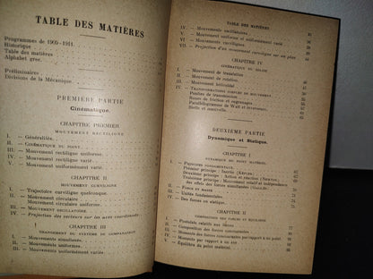 64- Francés. Manual De Mecánica / Manuel De Mécanique - F. G. M. - 1916