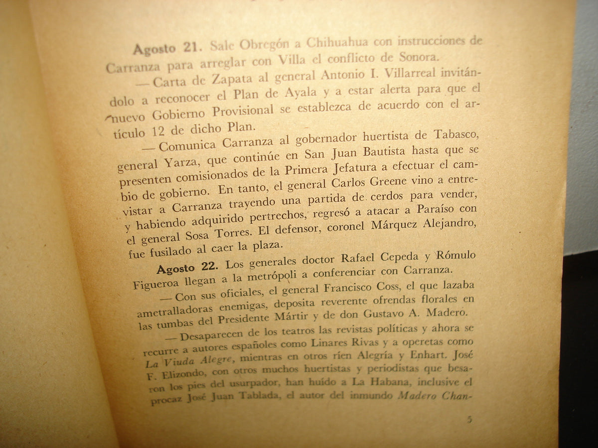 10- Figuras Y Episodios De La Historia De México. La Verdadera Revolución Mexicana. Tercera Etapa (1914 A 1915) - Alfonso Taracena - Primera Edición 1960