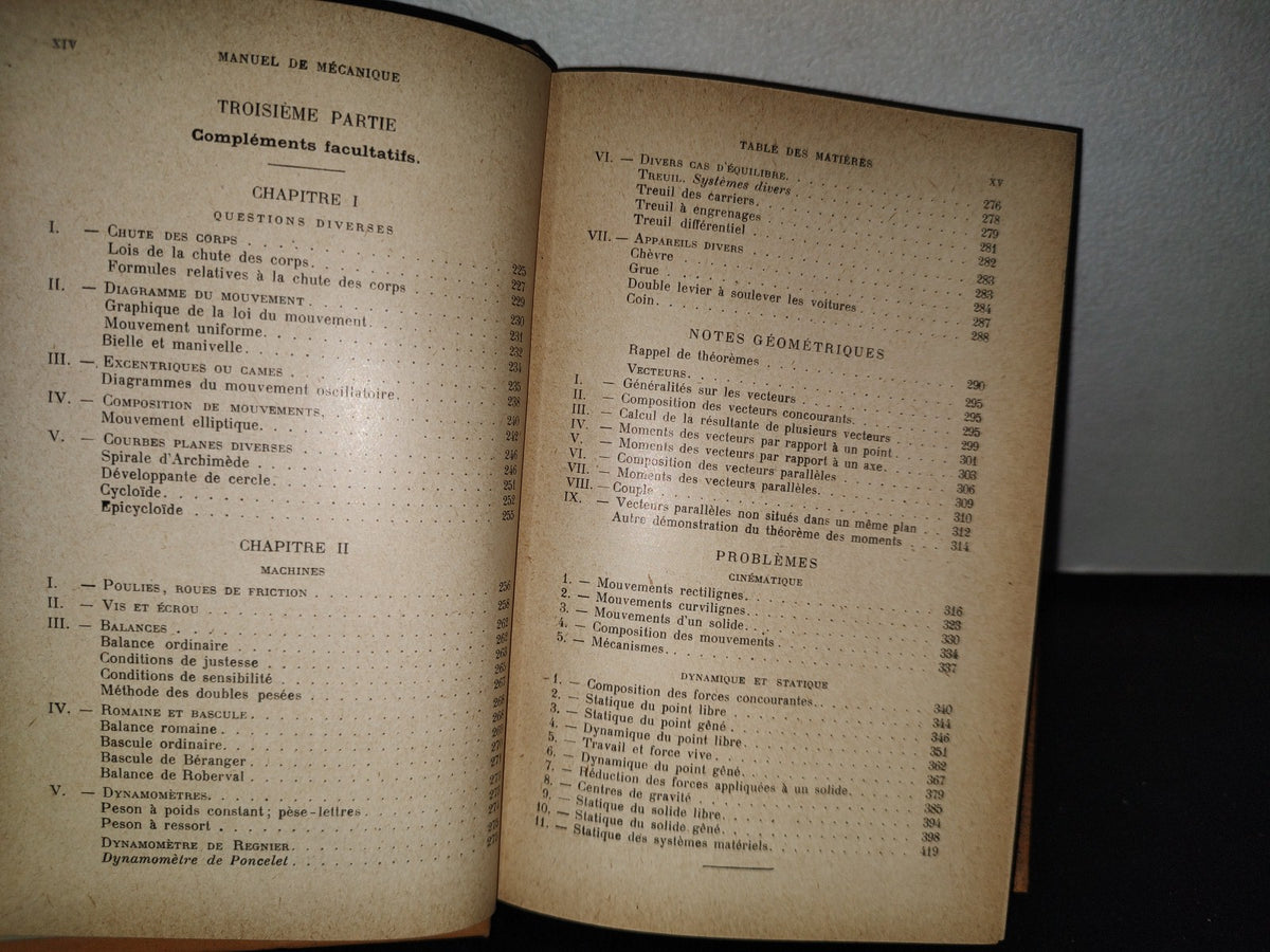 64- Francés. Manual De Mecánica / Manuel De Mécanique - F. G. M. - 1916