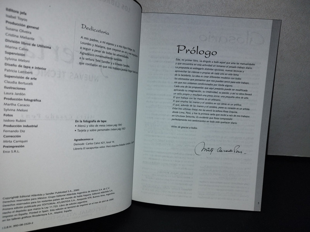 77- Los Libros De Utilísima. Tarjetería. Nuevas Técnicas. Mirta Casado Pons Editorial Atlántida 2000