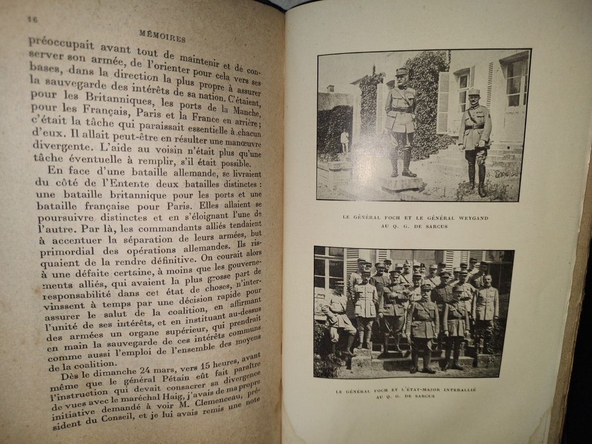 64- Memoires Pour Servir A L'Histoire De La Guerre De 1914-1918 Tome Second. Maréchal Forch - Paris, Librairie Plon. Les Petits-Fils De Plon Et Nourrit, 1931