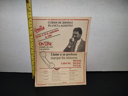 A10C1-2- Publicidad Vintage. Curso De Idiomas Plantea Deagostini - 70'S