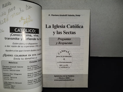 202- La Iglesia Católica Y Las Sectas. Preguntas Y Respuestas - P. Flaviano Amatulli Valente