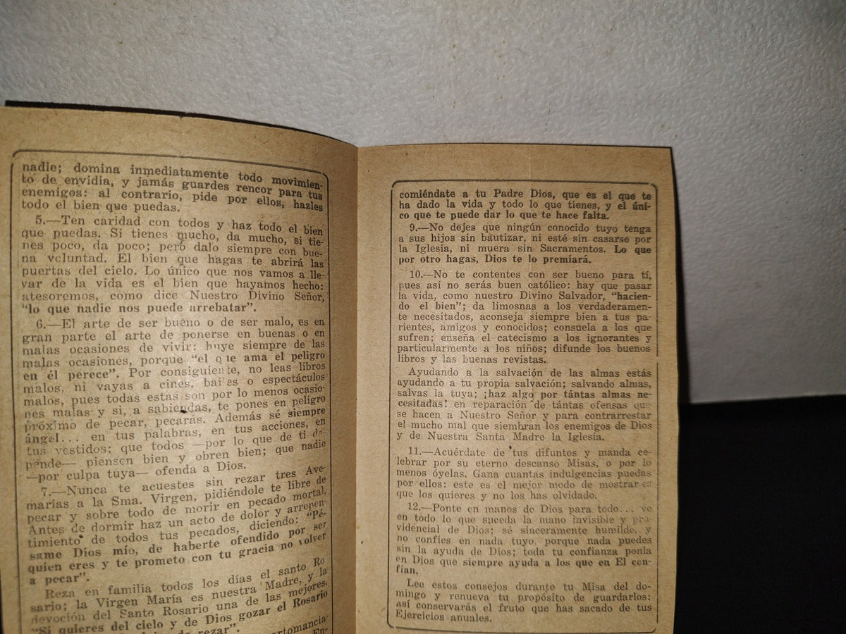 A10C1-2- Antigua Hojita Religiosa: Hojitas Prácticas No. 47. Recuerdo De Los Ejercicios - 1900'S