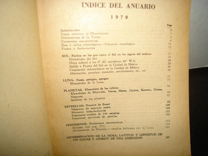 21- Anuario Del Observatorio Astronómico Nacional Para El Año De 1979. Año XCIX - Universidad Nacional Autónoma De México - 1978