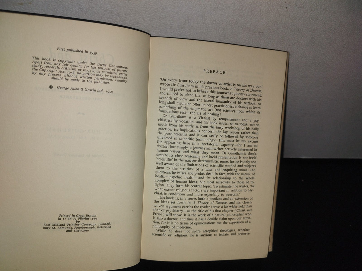 93- Christ And Freud. A Study Of Religious Experience And Observance. Arthur Guirdham. First P. 1959
