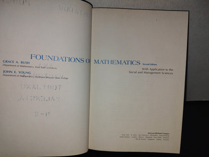 96- Foundations Of Mathematics - Grace A. Bush, John E. Young