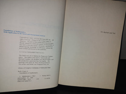 96- Foundations Of Mathematics - Grace A. Bush, John E. Young