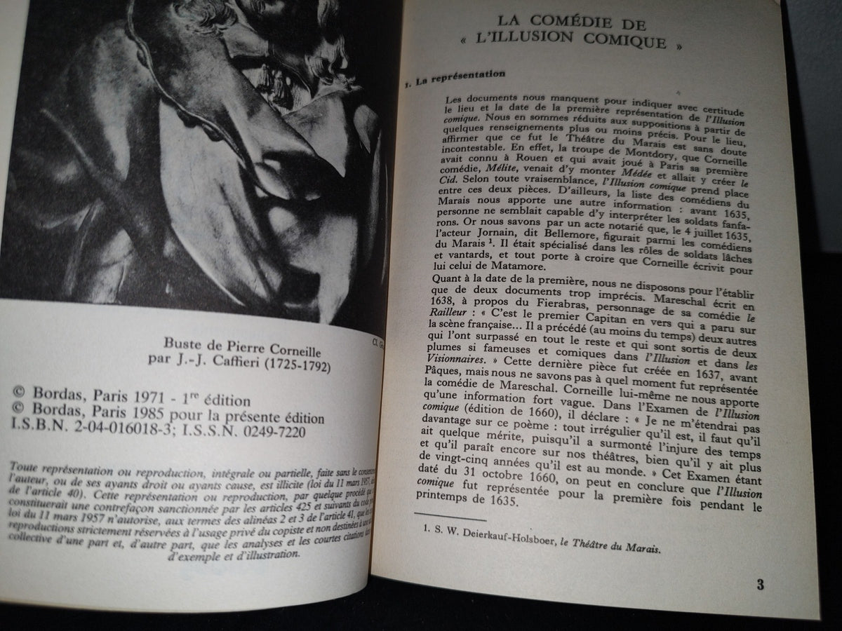 192- L'Illusion Comique - Colette Helard-Cosnier. Univers Des Letters Bordas - 1986