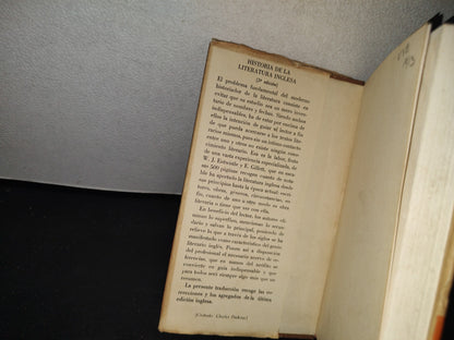 75- Historia De La Literatura Inglesa. De Los Orígenes A La Actualidad - W. J. Entwistle. Breviarios. Fondo De Cultura Económica - 1965