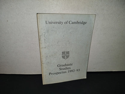 201- University Of Cambridge. Graduate Studies Prospectus 1992-93