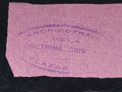 A10C1-2- Antiguo Boleto De Aparente Kermés Religiosa. Doctrina Cristiana - 1900'S