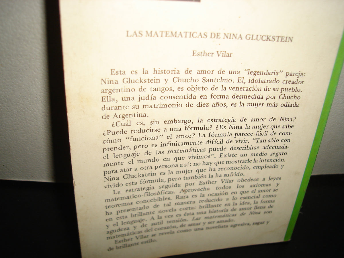 21- Las Matemáticas De Nina Gluckstein - Esther Vilar