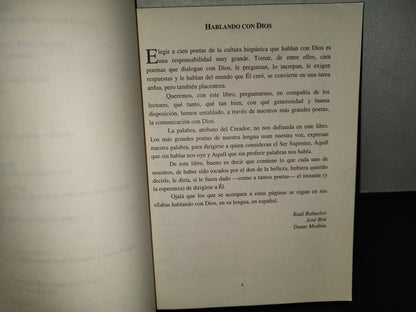 99- Cien Poemas Para Hablar Con Dios En Español. Antología De Poesía Religiosa - Raúl Bañuelos - Secretaría De Cultura - Primera Edición 2008