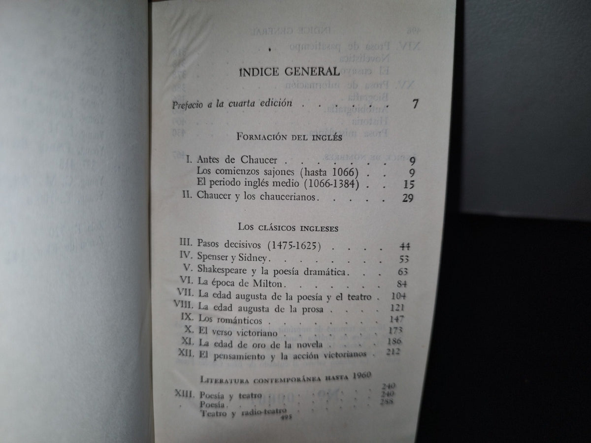 75- Historia De La Literatura Inglesa. De Los Orígenes A La Actualidad - W. J. Entwistle. Breviarios. Fondo De Cultura Económica - 1965