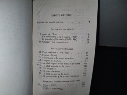 75- Historia De La Literatura Inglesa. De Los Orígenes A La Actualidad - W. J. Entwistle. Breviarios. Fondo De Cultura Económica - 1965