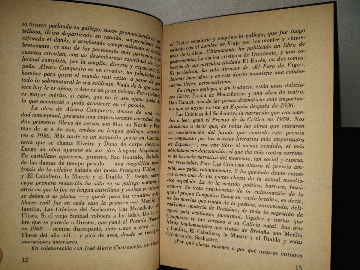220- Las Crónicas De Sochantre - Álvaro Cunqueiro. Biblioteca Básica Salvat 79 - 1972