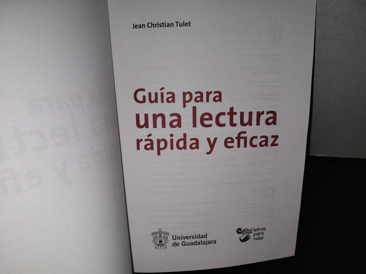 143- Guía Para Una Lectura Rápida Y Eficaz - Jean Christian Tulet - Universidad De Guadalajara