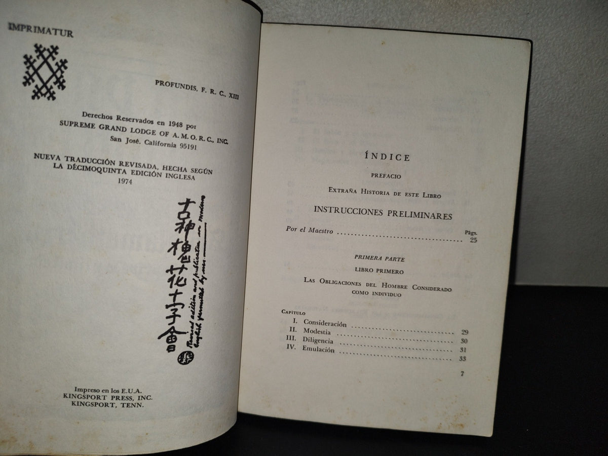 219- En Vos Confío. Revisado Por Sri Ramatherio. Edición Privada Y Limitada. Gran Logia Suprema De Amoroc. Biblioteca Rosacruz 1974