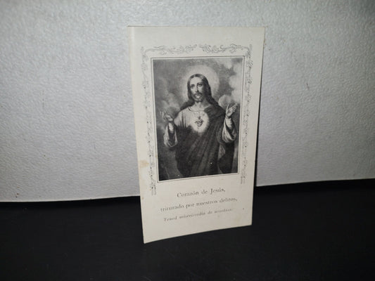 A10C1-2- Hoja De Oración: Corazón De Jesús Triturado Por Nuestros Delitos, Tened Misericordia De Nostros - 20'S