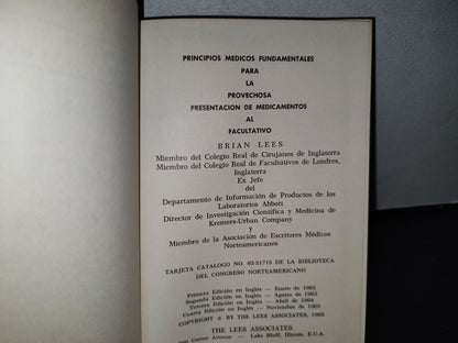 58- Principios Médicos Fundamentales Para La Provechosa Presentación De Medicamentos Al Facultativo - 1962