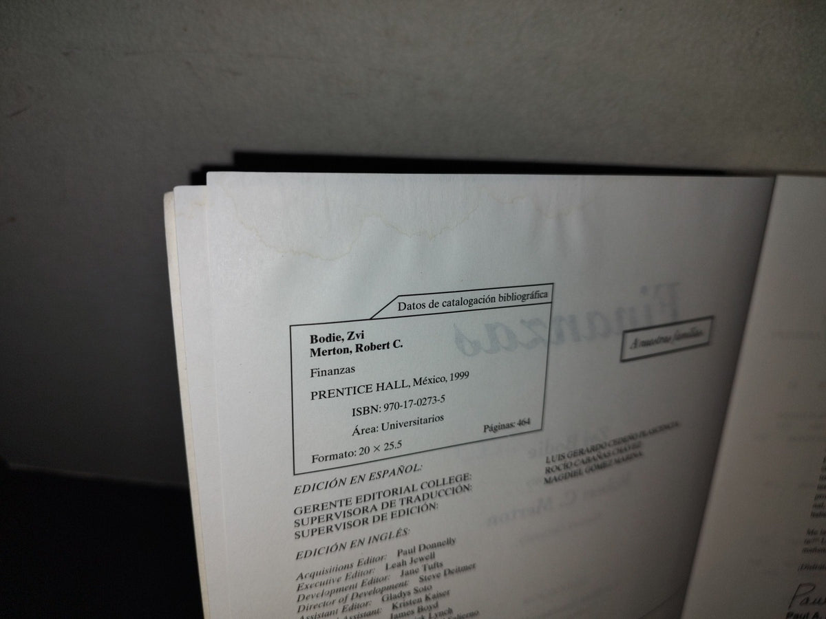 199- Finanzas. Zvi Bodie Y Robert C. Merton - Prentice Hall