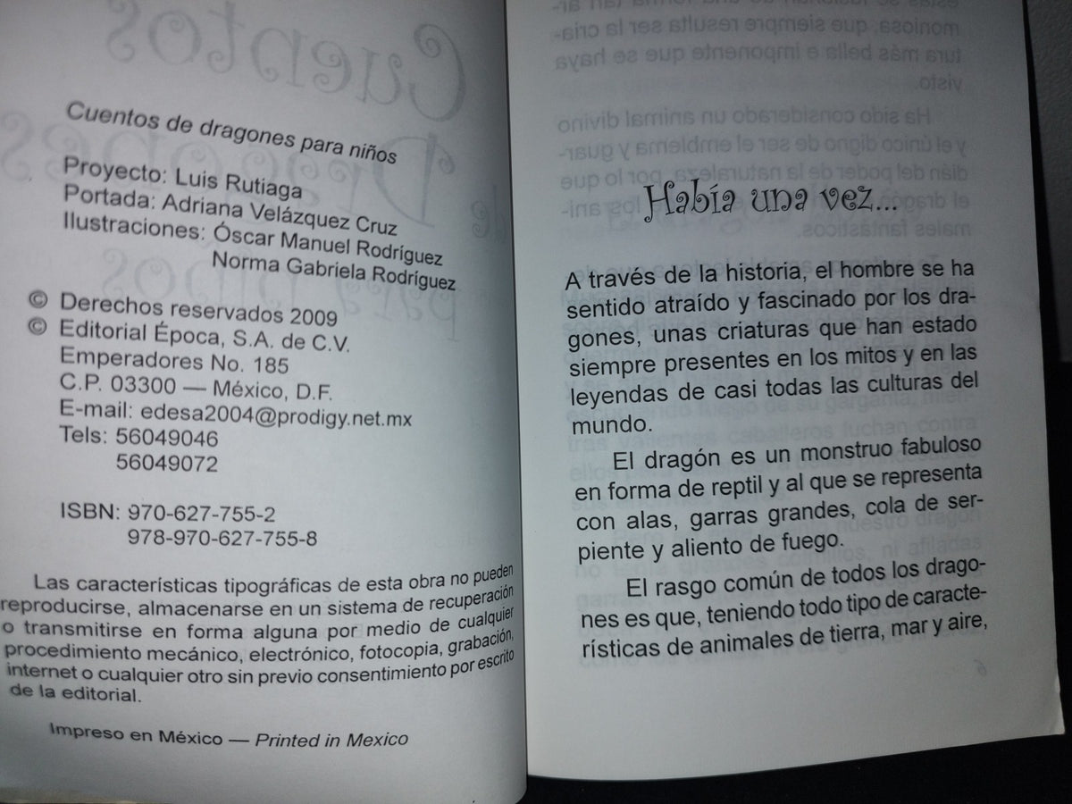 172- Cuentos De Dragones Para Niños - Editorial Época, 2009