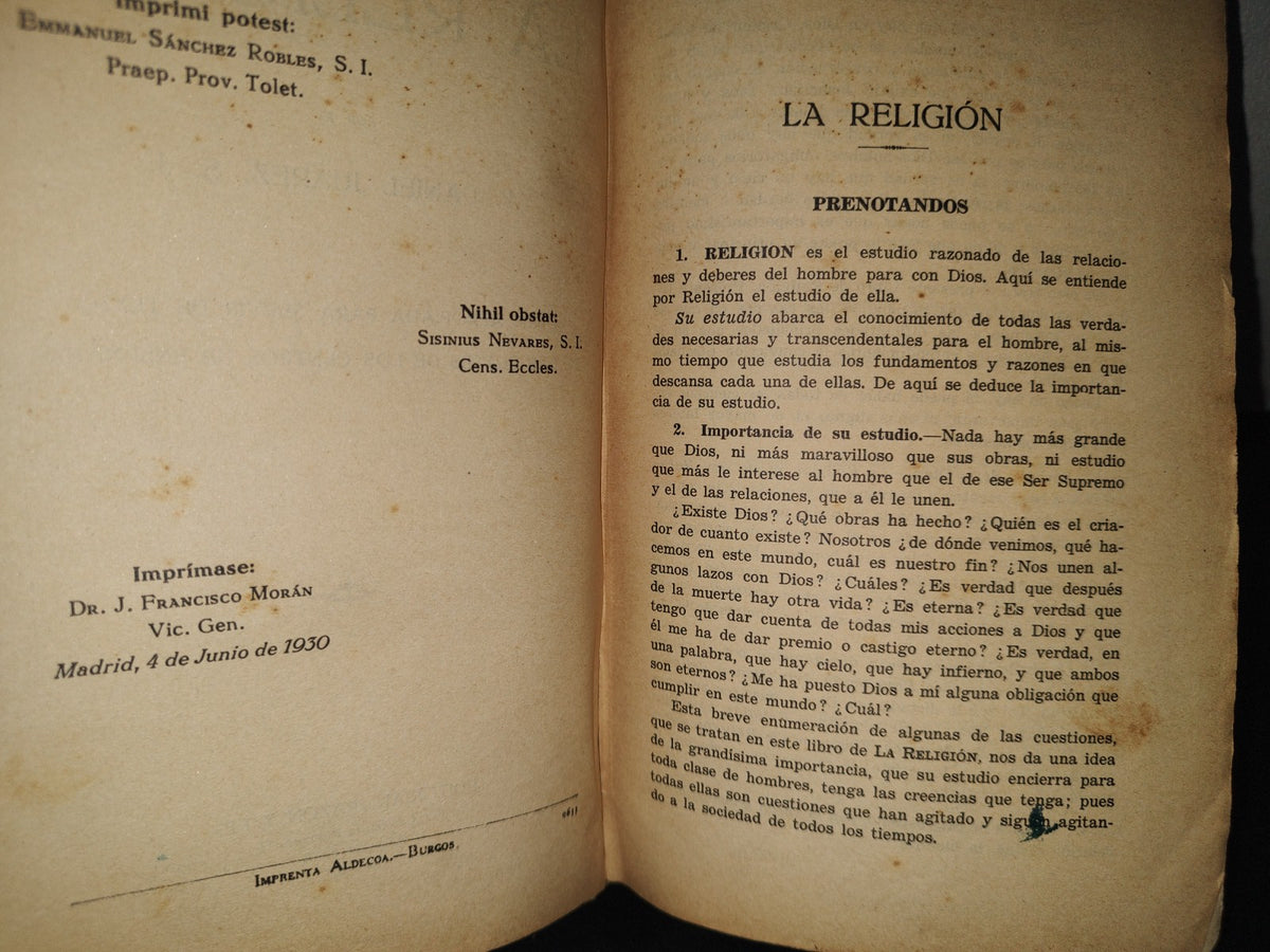 171- La Religión - P. Daniel Juárez - 1930