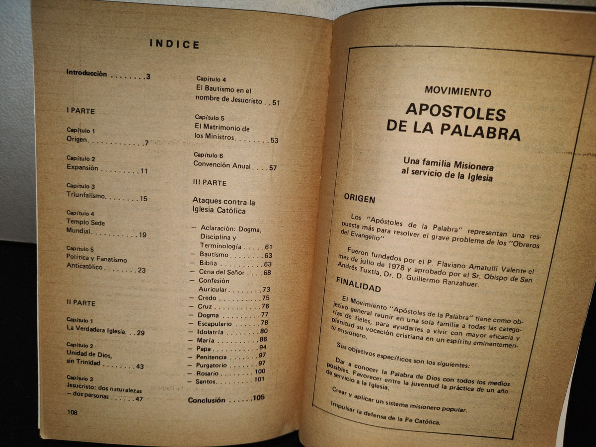201- Religión, Política Y Anticatolicismo. La Extraña Mezcla De La Iglesia. La Luz Del Mundo - P. Flaviano Amatulli Valente, Primera Edición 1989