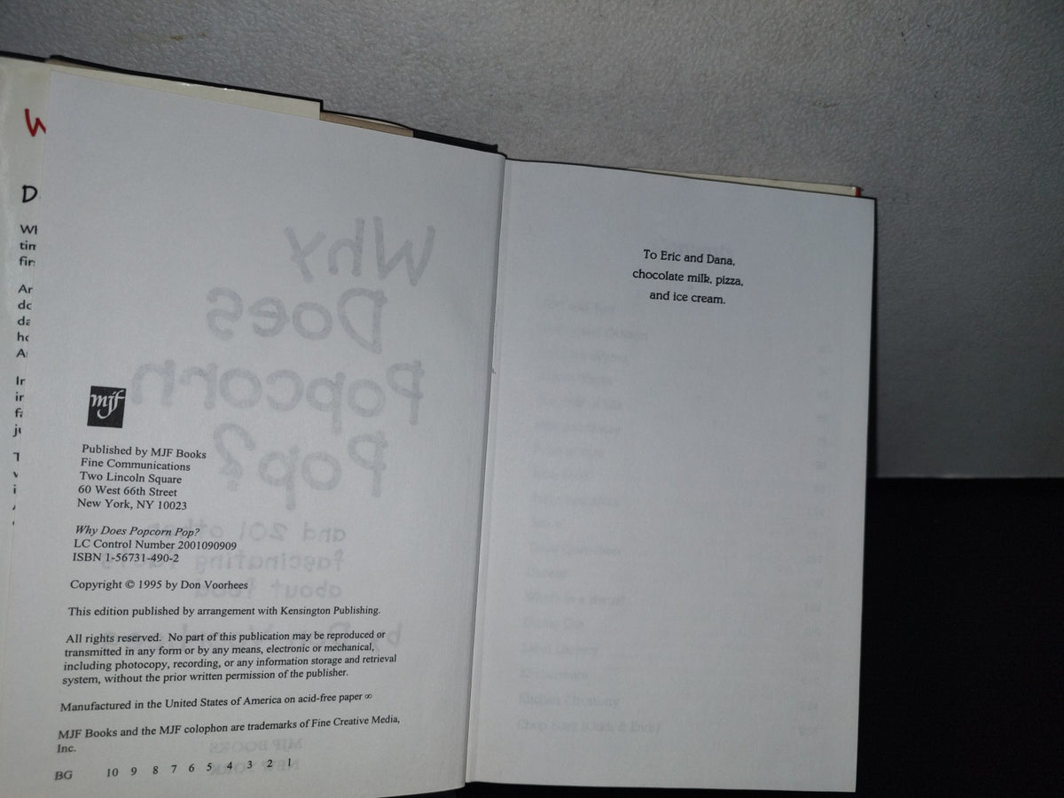93- Why Does Popcorn Pop? And 201 Other Fascinating Facts About Food - Don Voorhees - 1995