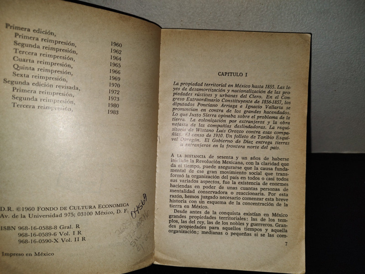 202- Breve Historia De La Revolución Mexicana * Los Antecedentes Y La Etapa Maderista - Jesús Silva Herzog - Fondo De Cultura Económica, 1983