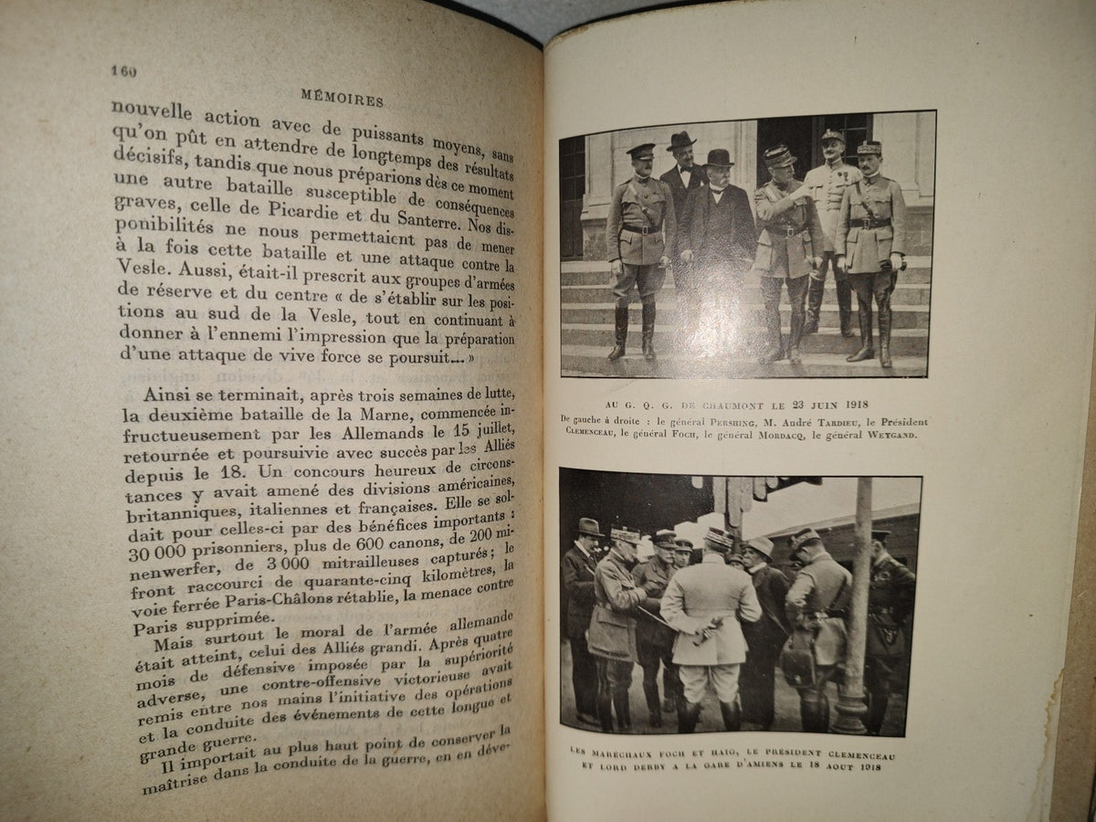 64- Memoires Pour Servir A L'Histoire De La Guerre De 1914-1918 Tome Second. Maréchal Forch - Paris, Librairie Plon. Les Petits-Fils De Plon Et Nourrit, 1931