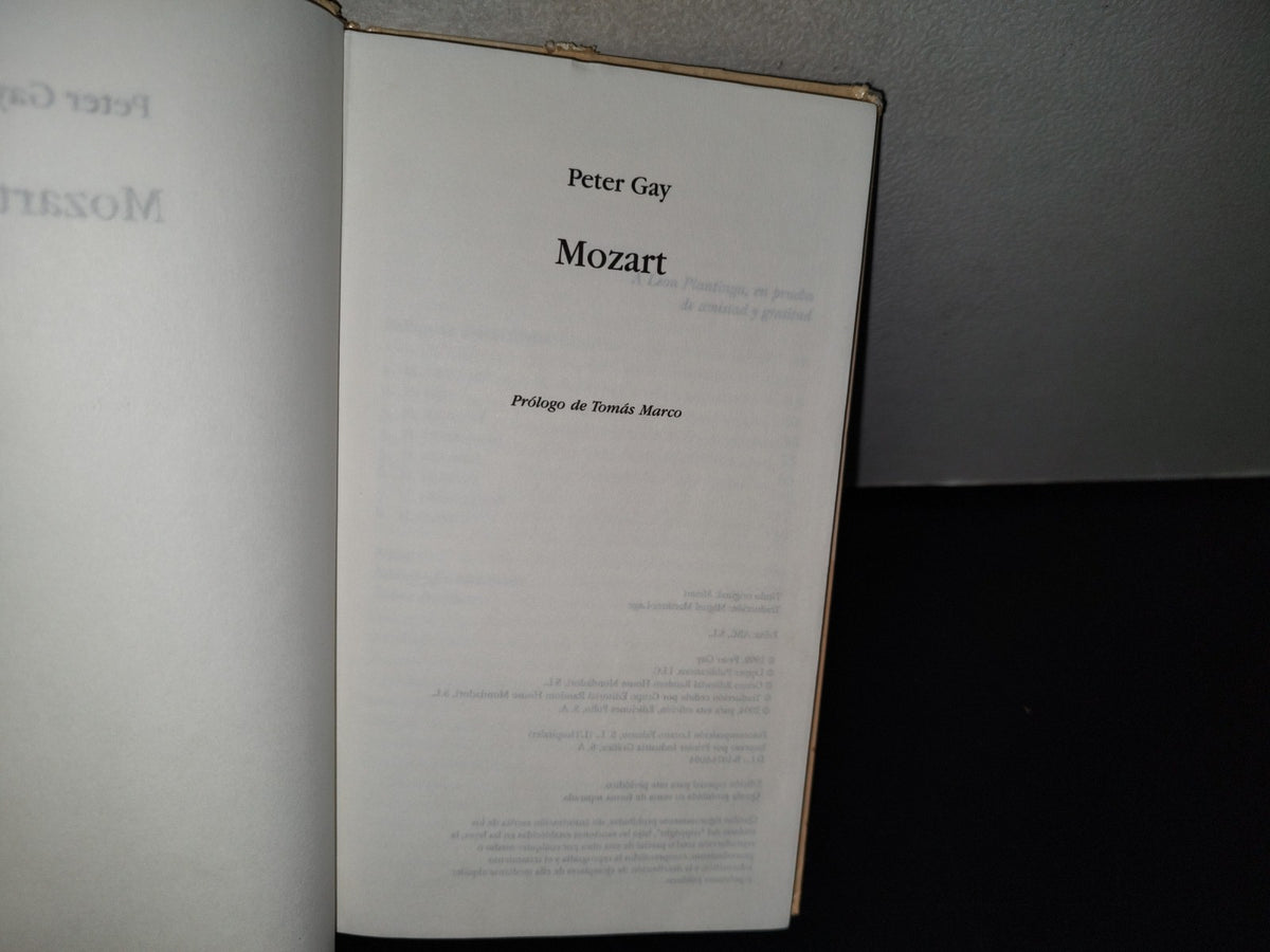 87-2- Wolfgang Amadeus Mozart - Peter Gay. Biblioteca Abc. Protagonistas De La Historia, 2004